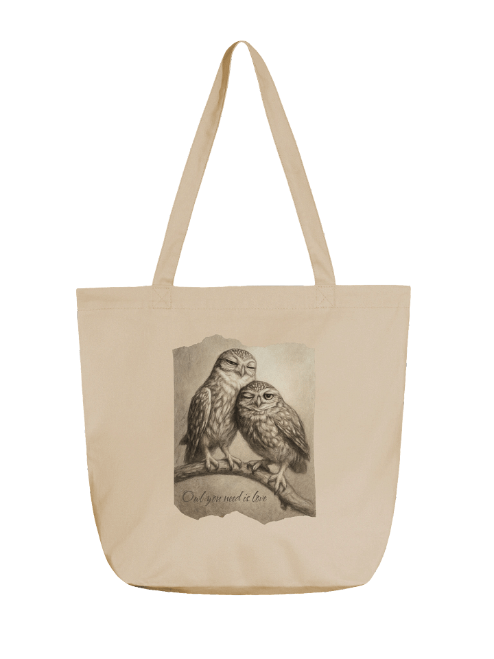 Eco-friendly tote bag: Owl Love product image (1)