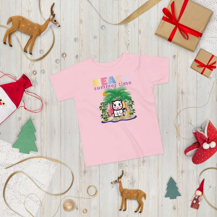 Beach Summer Funny Colorful Bella + Canvas Toddler T-Shirt – Funny Shirt & Gift for Kids product image (2)