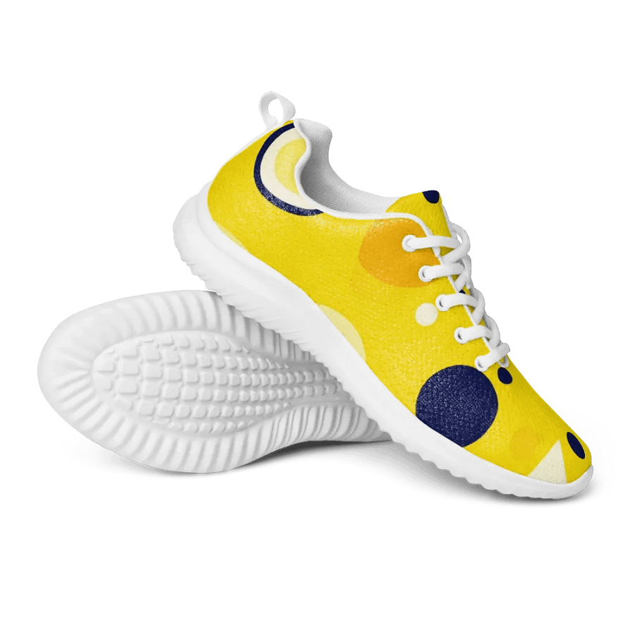 Yellow Abstract Women's Athletic Shoes #559 product image (12)