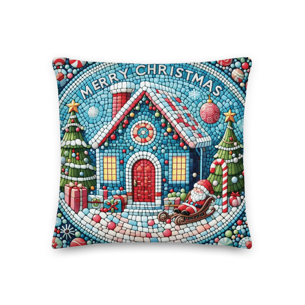 Festive Mosaic Christmas Pillow product image (7)
