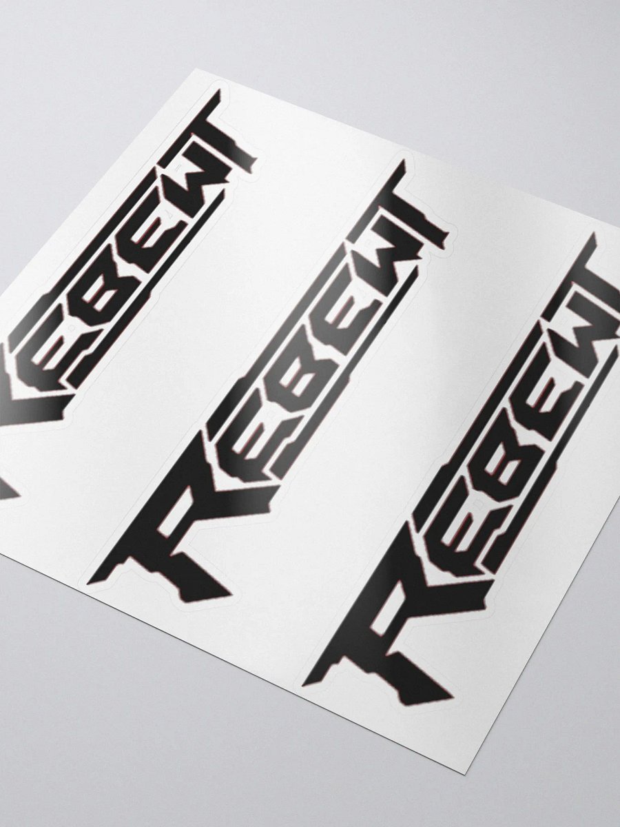 Black with red outline sticker product image (3)
