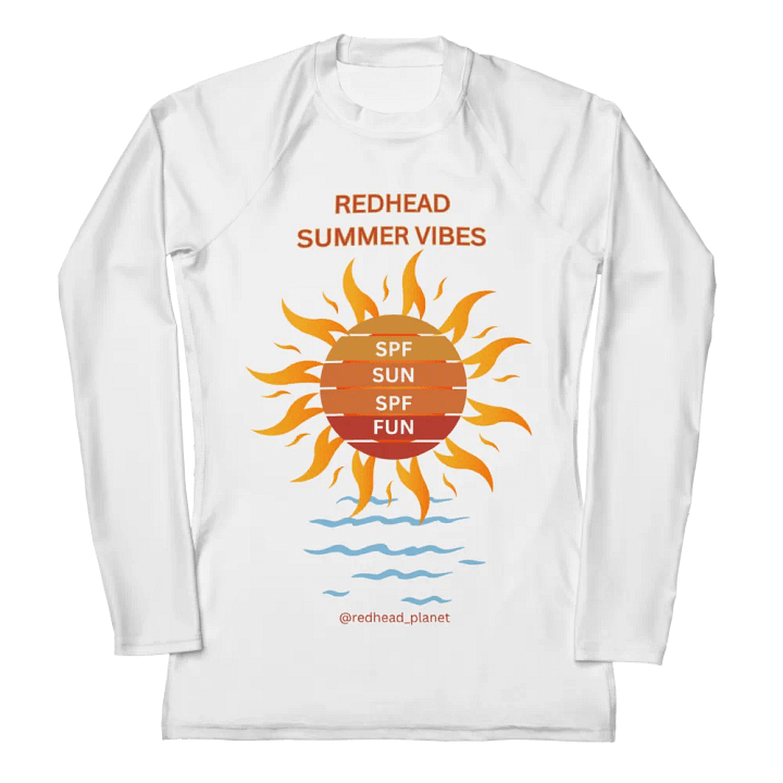 Adult Rash Guard Redhead Summer Vibes product image (1)