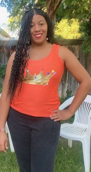 Queendom Beautiful Women Crown Tank Top/Orange (TM) product image (1)