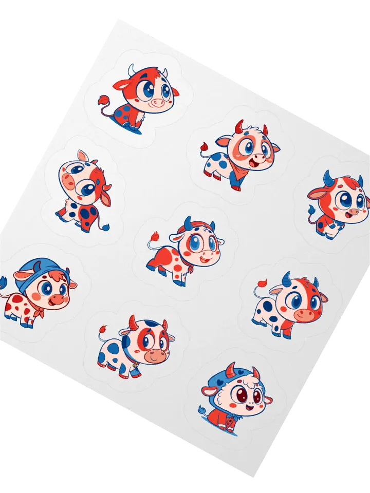 Whimsical Cow Collection Stickers product image (6)