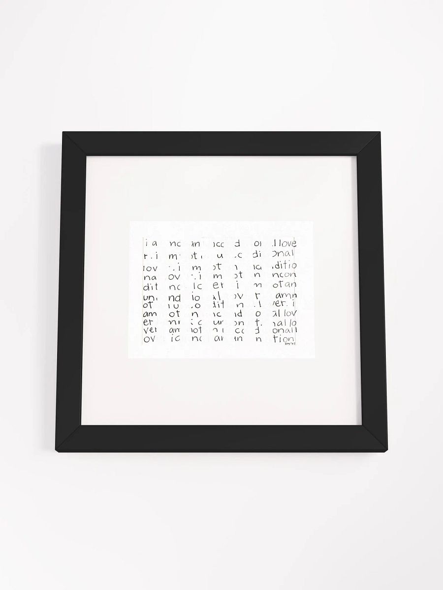 unconditional lover Panel Card Print Framed product image (3)