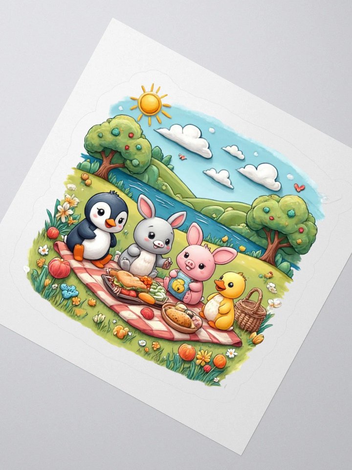 Baby Animal Picnic Pals Vinyl Sticker Set product image (6)