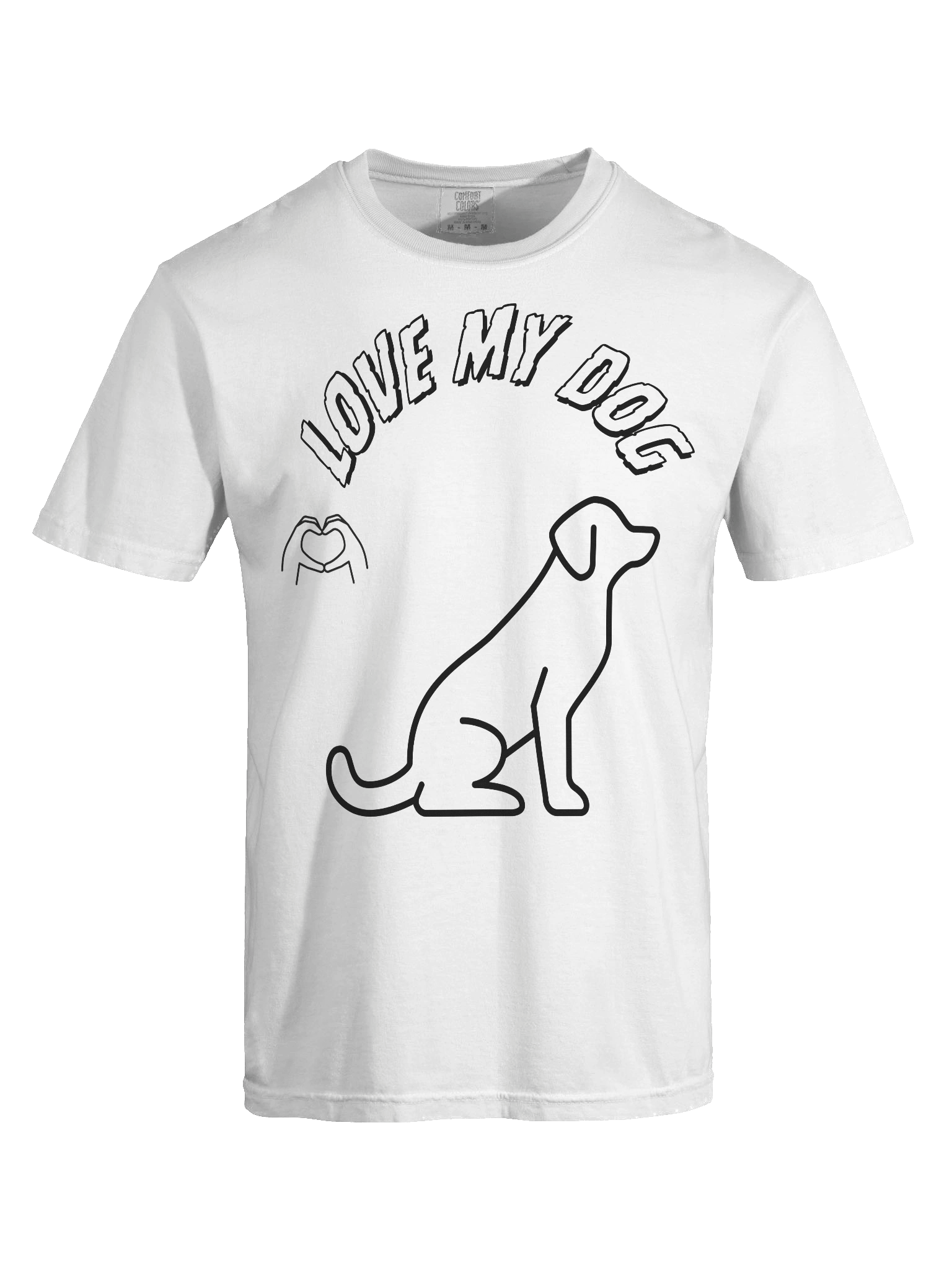 Love My Dog Heavyweight Cotton T-Shirt product image (87)