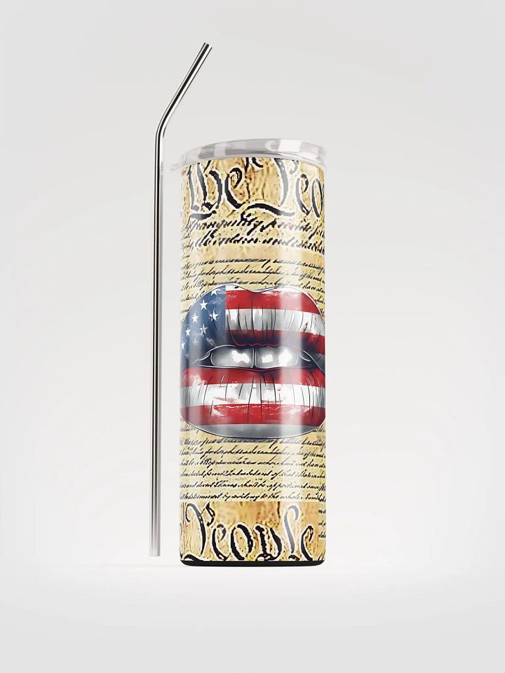 Patriotic Lips Stainless Steel Tumbler product image (1)