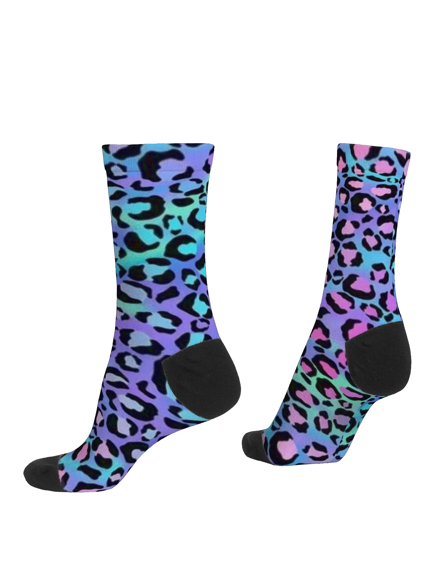 Leopard Neon Crew Socks product image (4)