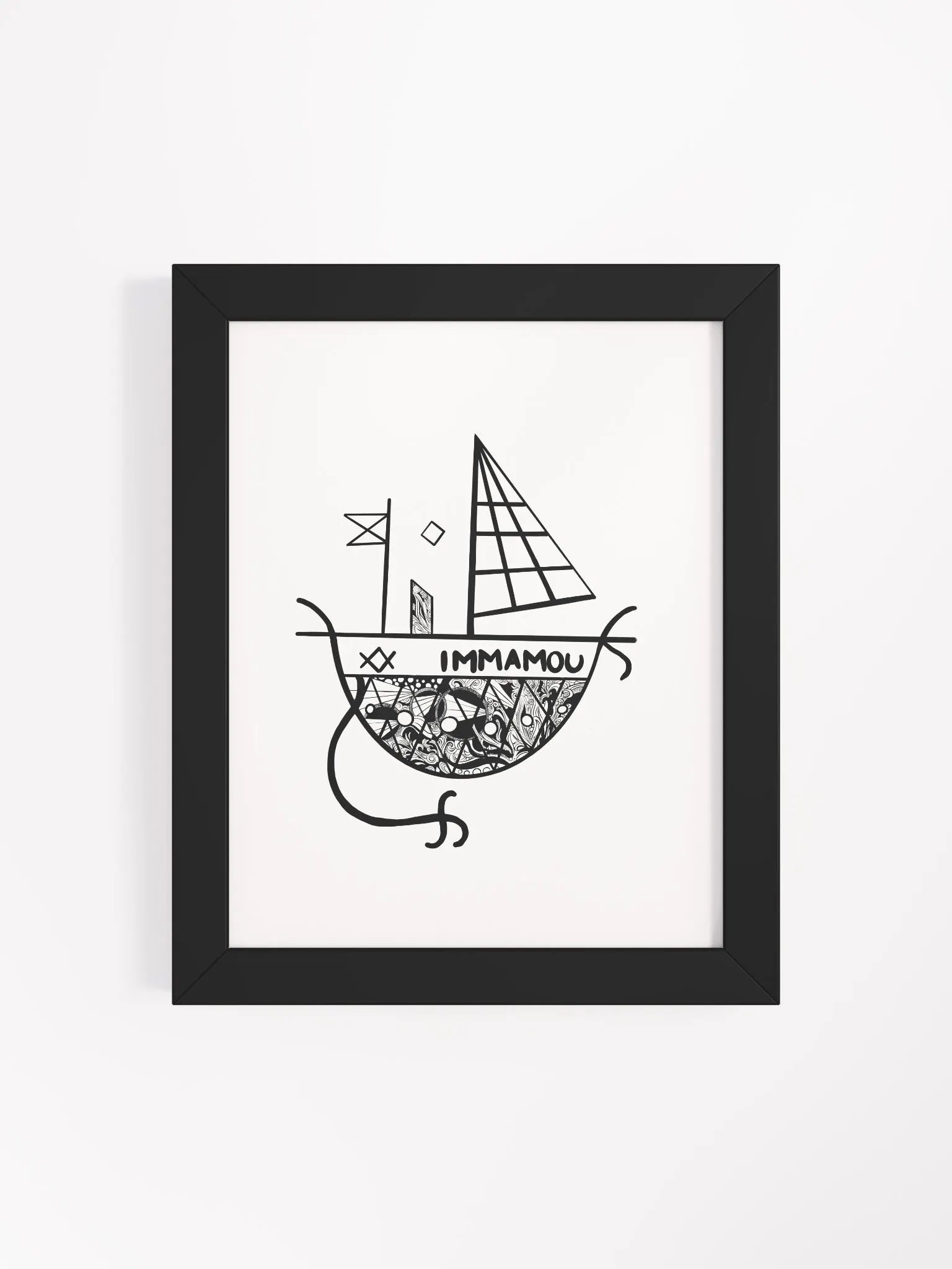 Frame with Agwey Tawoyo vèvè product image (4)