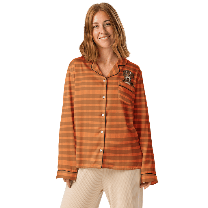 "Squirrelly Squirrel" - Women's Long Sleeve Pajama Top product image (1)