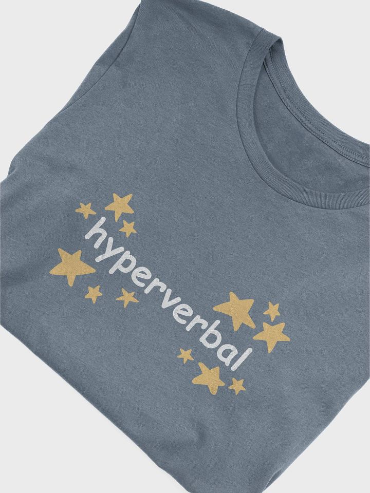 hyperverbal (comic sans with stars) printed supersoft tee product image (2)