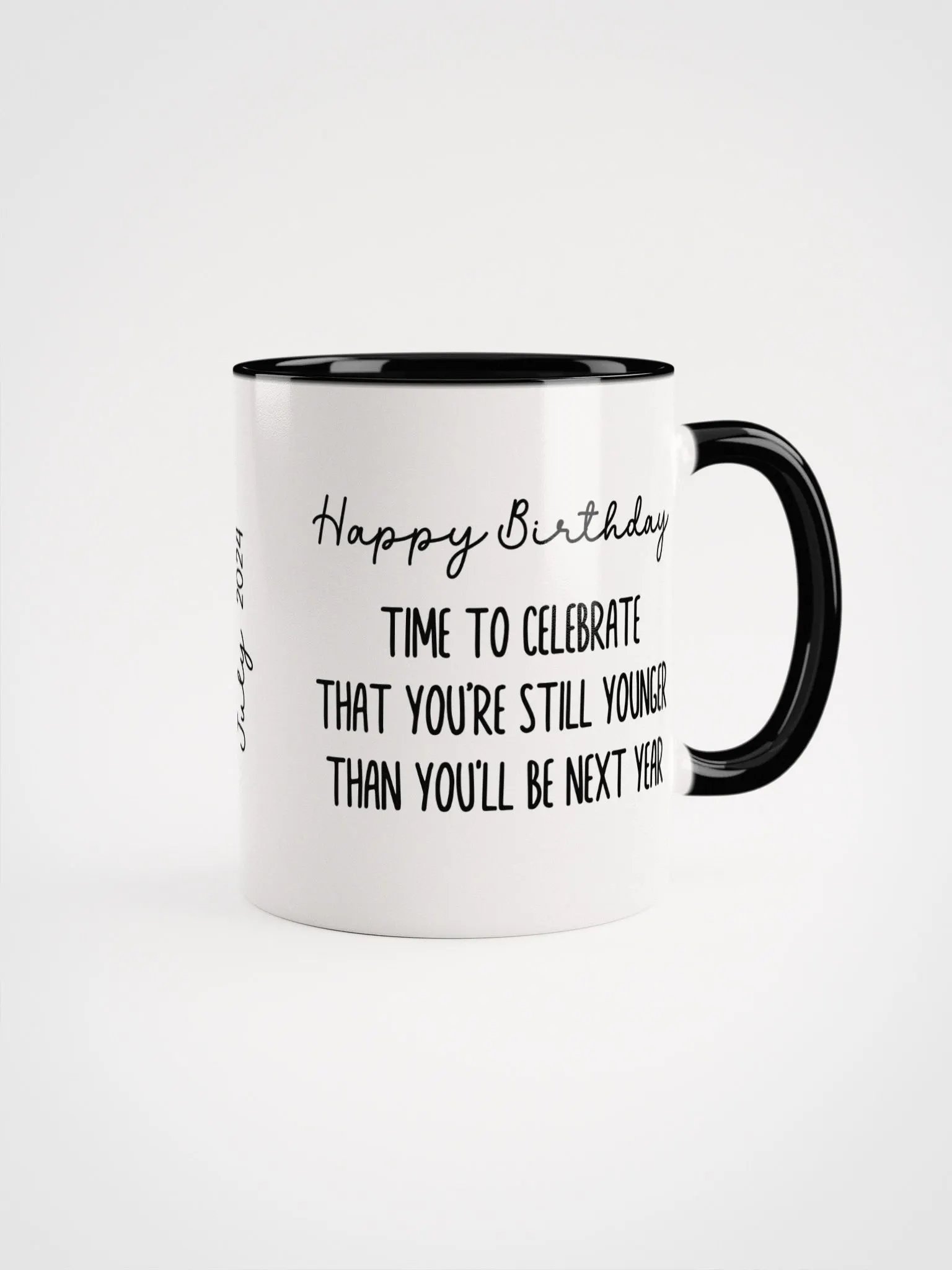 Two Tone Line Birth Flower Mug JULY – Personalized Gift product image (2)