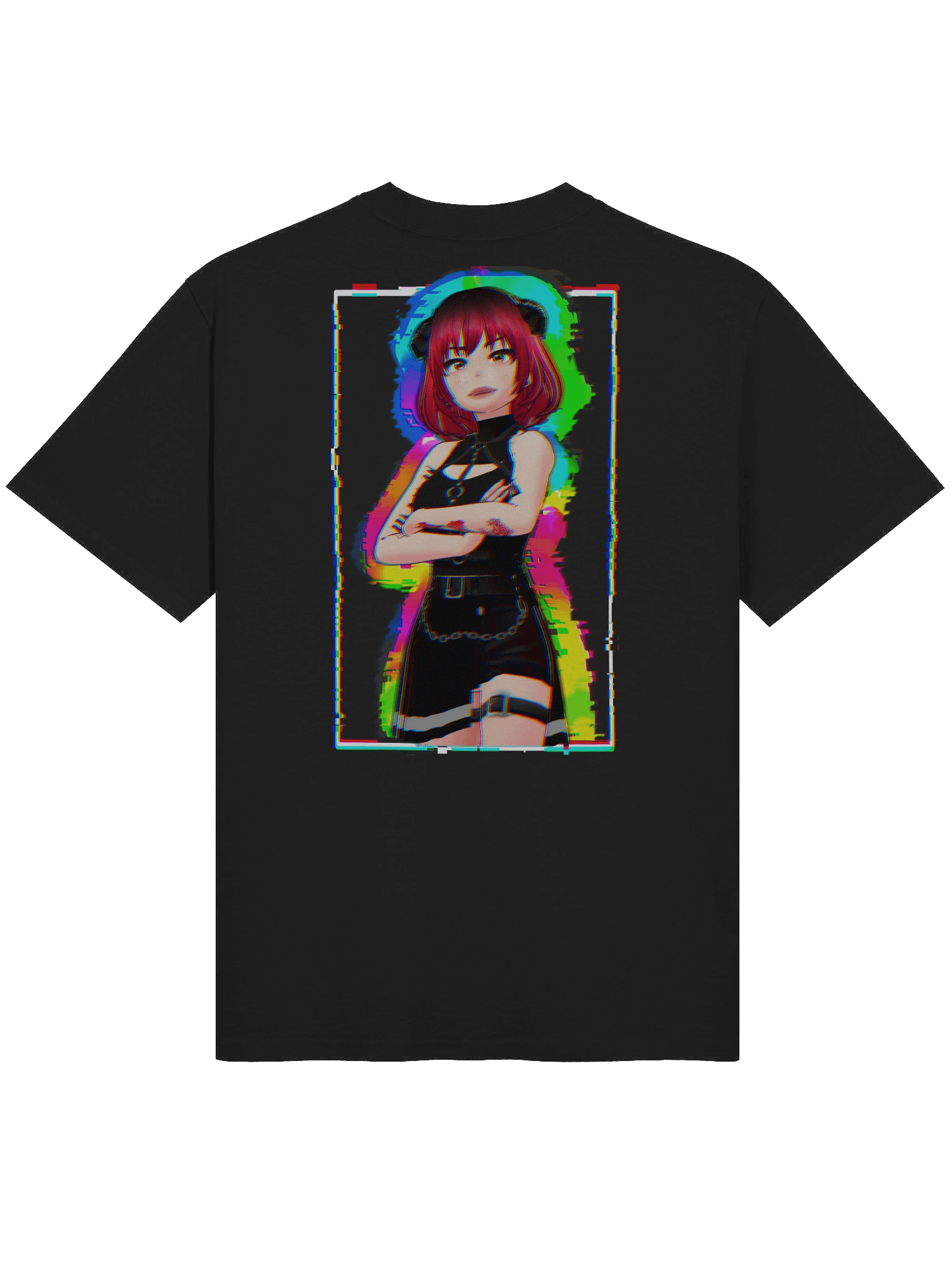 Classic RAENBOU Glitch Noir Oversized Tee product image (4)