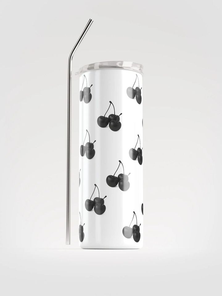 Black Cherries Large Stainless Steel Tumbler product image (2)