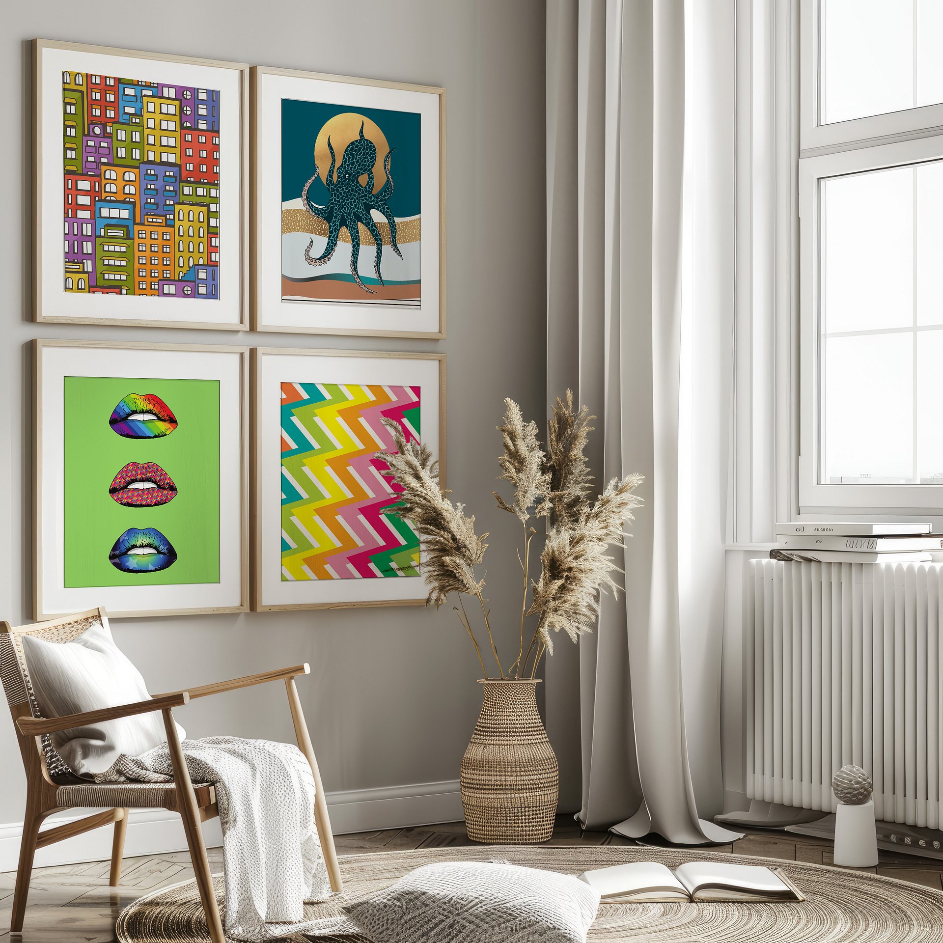 Eclectic Pop Art Gallery Wall Set of 10 DIGITAL Prints product image (3)