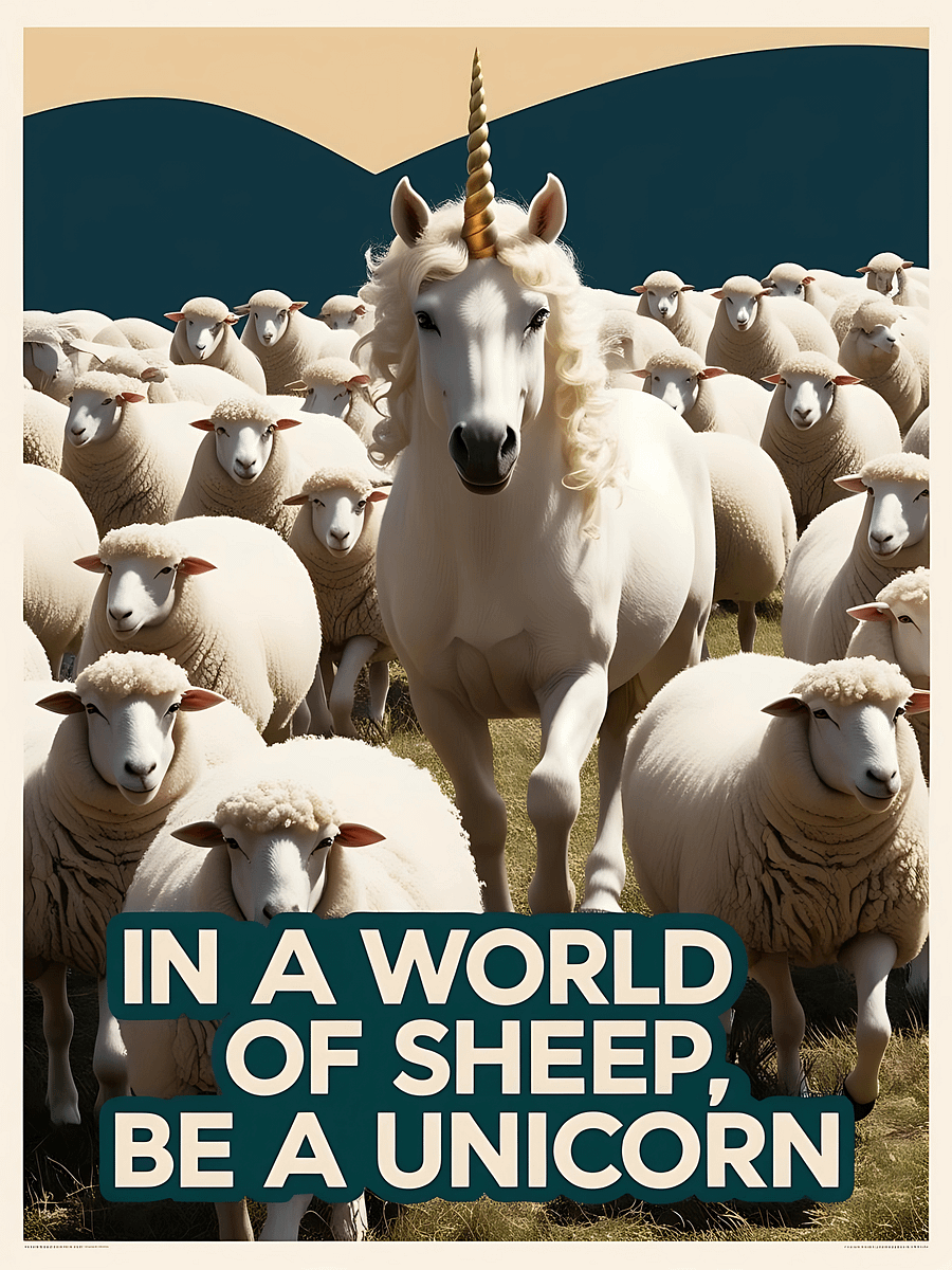 'In A World Of Sheep, Be A Unicorn' Art Print product image (42)