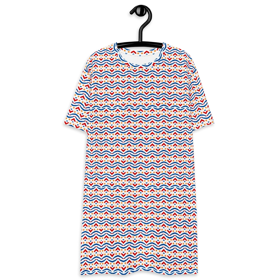 Red, White & Blue T-Shirt Dress, Summer Dress product image (6)