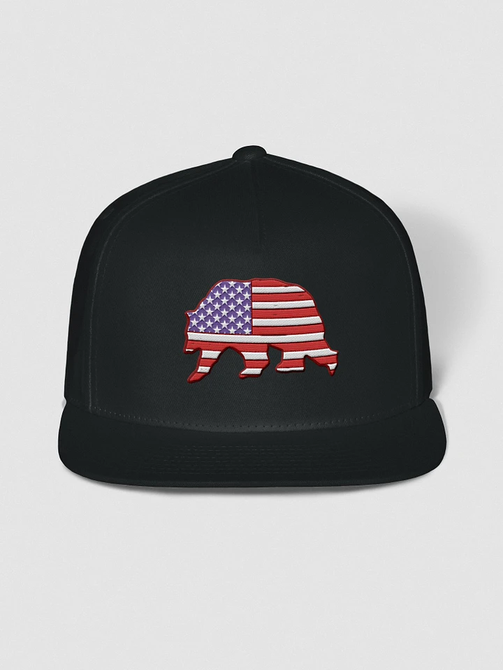 Stars and Stripes Grizzy Bear Flat Brim Snapkback product image (1)
