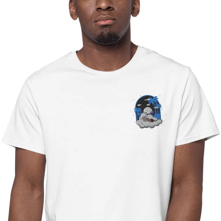 Cloudy Night Premium Cotton T-Shirt Embroidered product image (2)