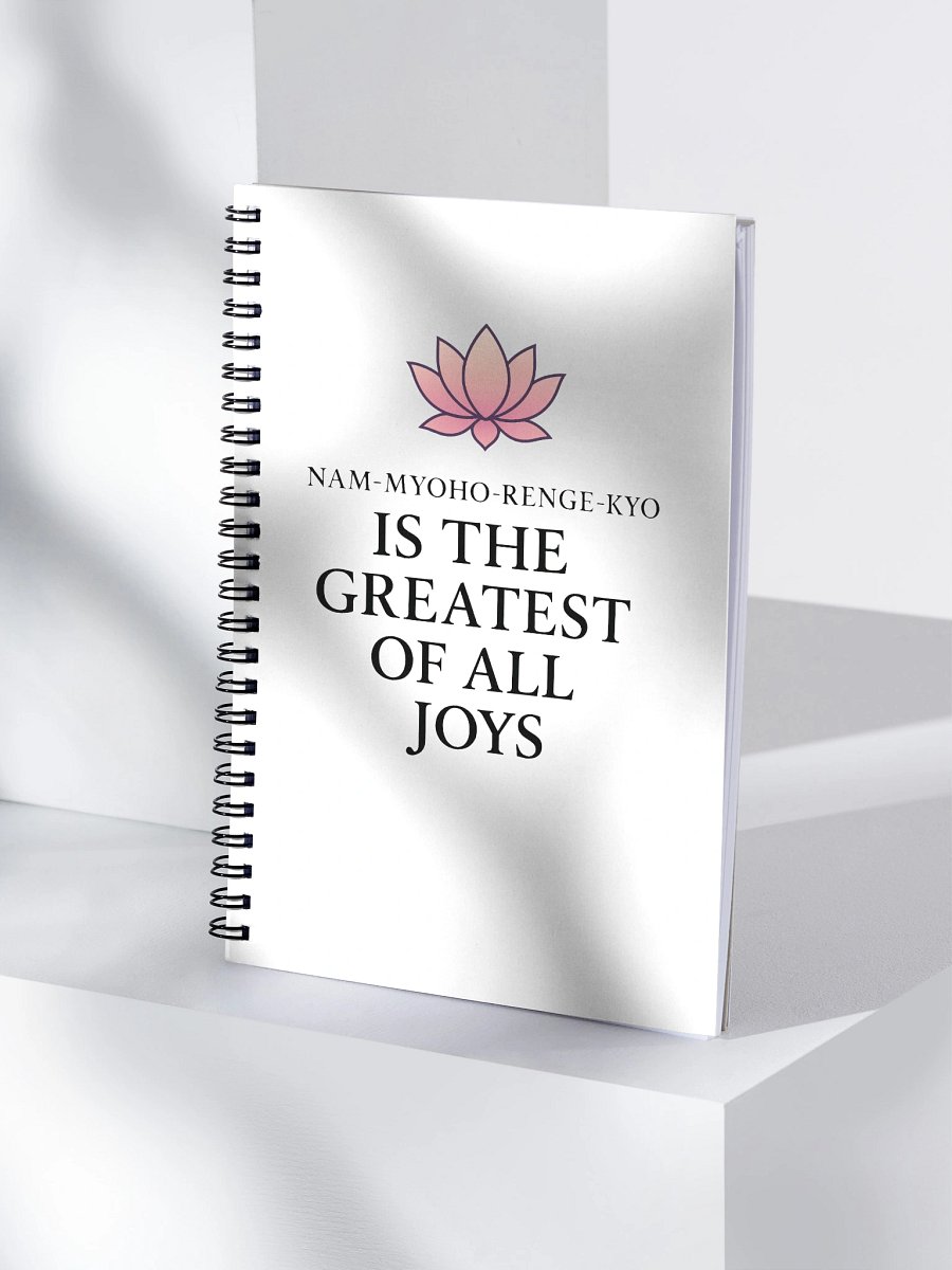 Nam-Myoho-Renge-Kyo Spiral Notebook – “Greatest of All Joys” | Buddhist Journal for Daily Practice & Reflection product image (4)