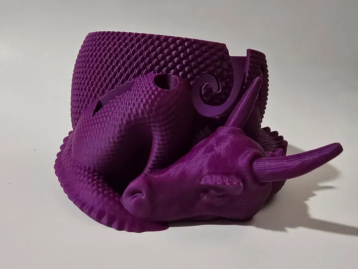 Purple Dragon Yarn Bowl 3D printed 🐑 product image (1)