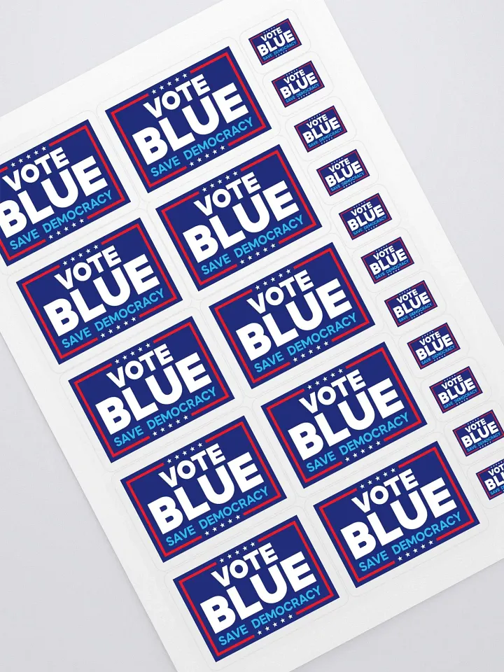 'Vote Blue Save Democracy' Sticker Sheet product image (1)