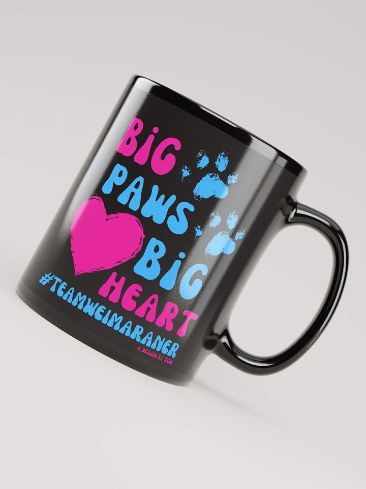 Big Paws, Big Heart - Black Glossy Mug product image (2)