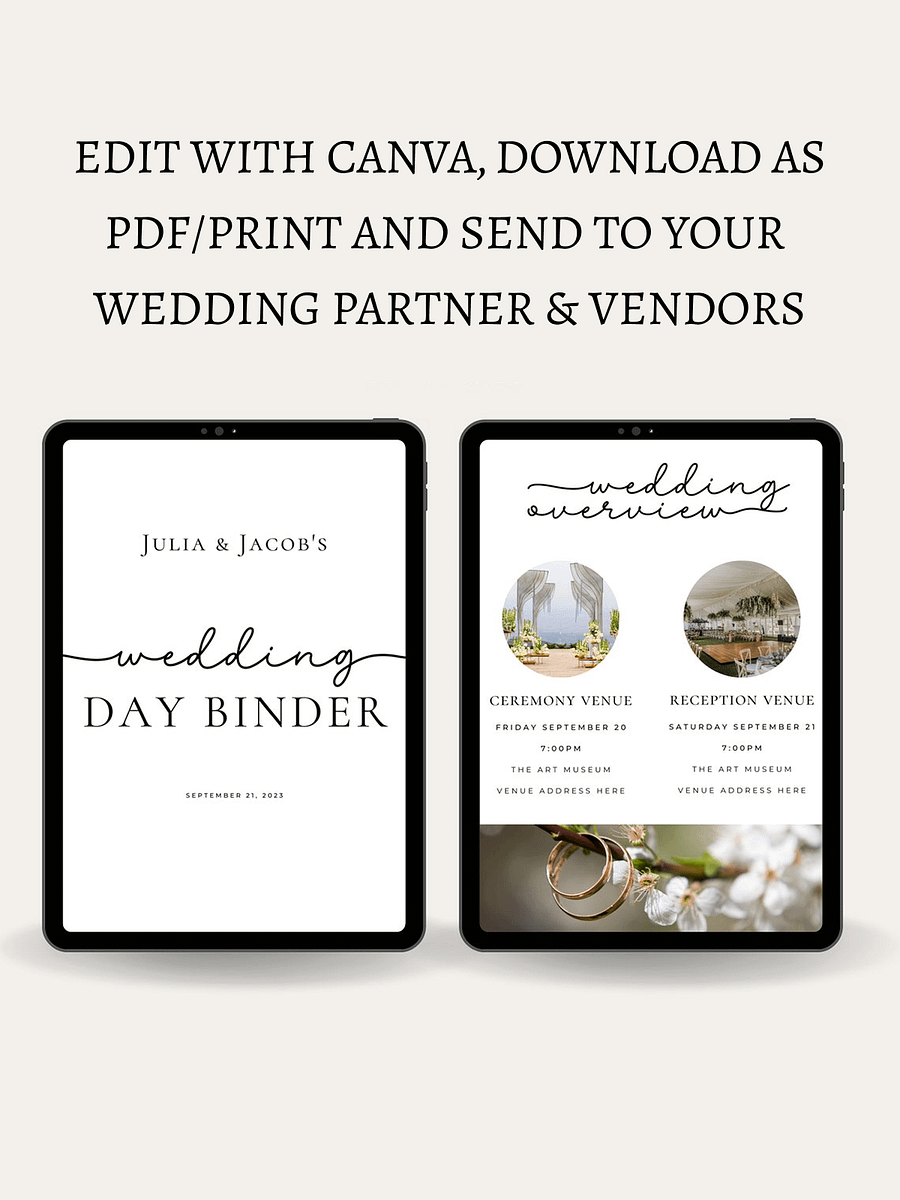 The Ultimate Wedding Day Binder Template product image (7)