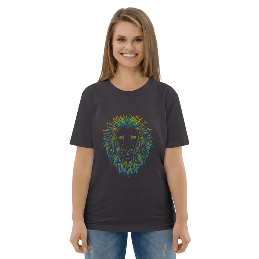 Rainbow Lion Mane Organic Cotton Tee product image (139)