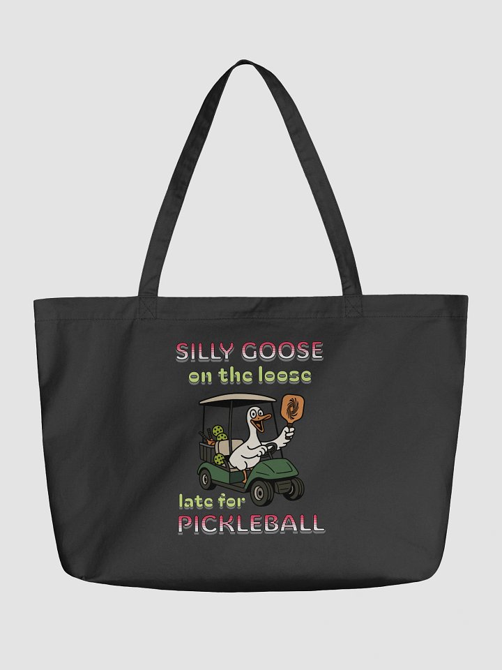 Silly Goose On The Loose Late For Pickleball Eco-Friendly Tote Bag product image (2)