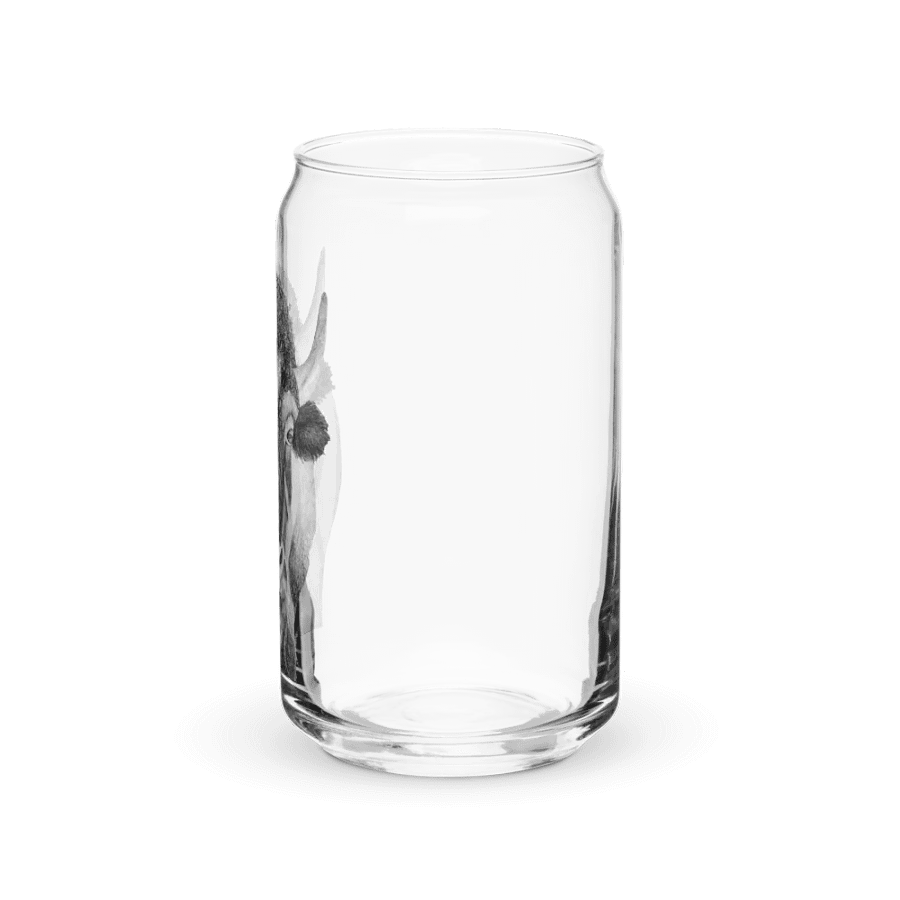 Bison Drawing Glass Can Cup product image (39)