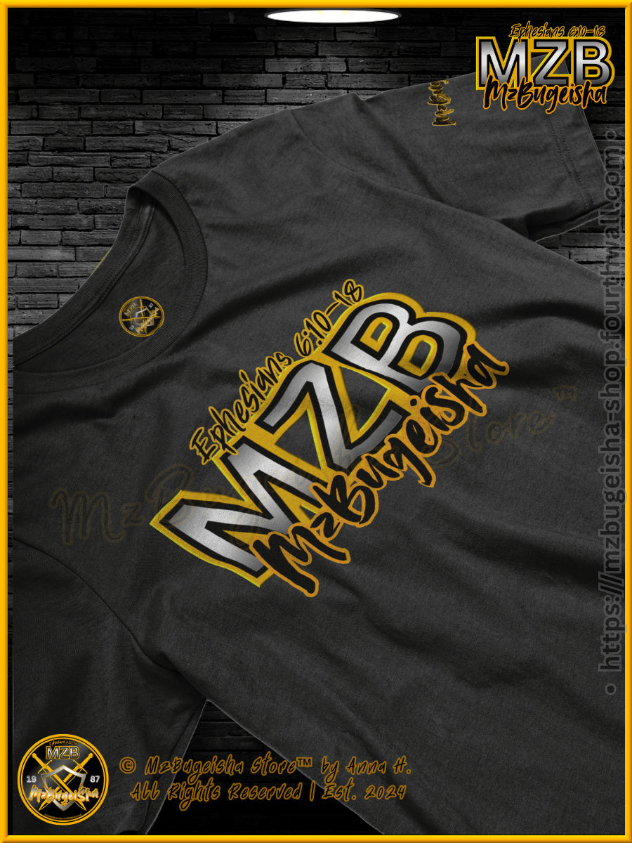 T-Shirt - MzBugeisha™ "Name Logo [V4] (blk/yellow)" Comfort T-Shirt By Anna H. product image (2)