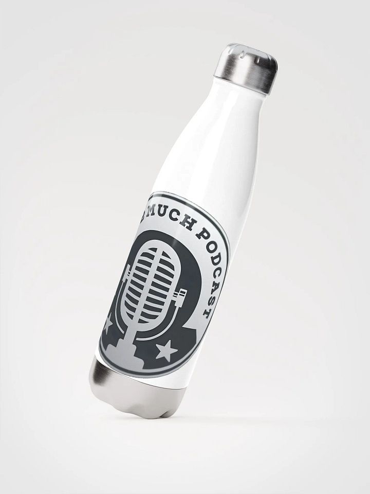 Never 2 Much Podcast Vintage Mic Podcast Stainless Steel Bottle product image (2)