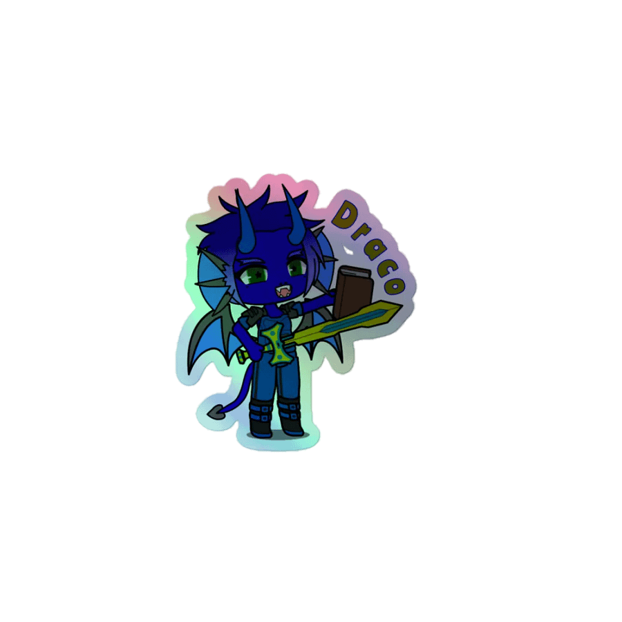 Draco - Dragon of Moonvale - rainbow sticker product image (1)