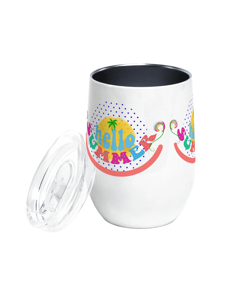 Hello summer Wine Tumbler gift for summer fun moms dads sons friends colleagues product image (2)
