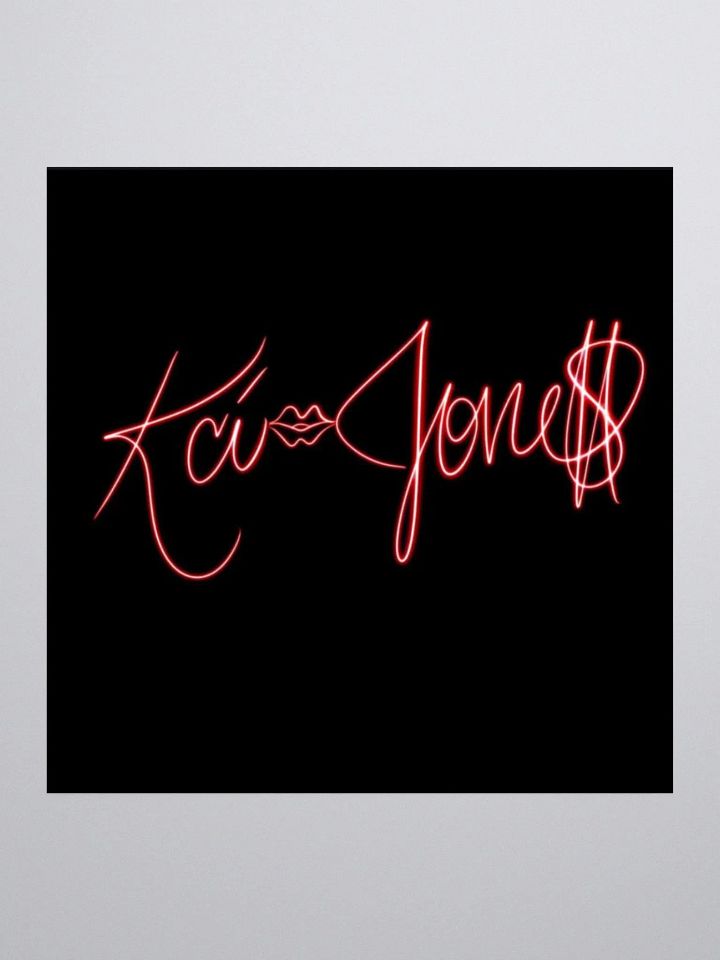 Neon Script Kiss Cut Stickers product image (1)