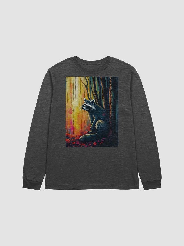 Whimsical Forest Raccoon Long Sleeve Tee product image (1)