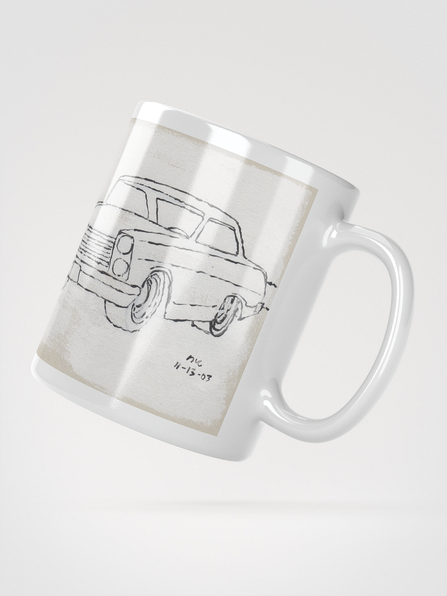 White Cars 1 & 2 on White Glossy Mug product image (2)