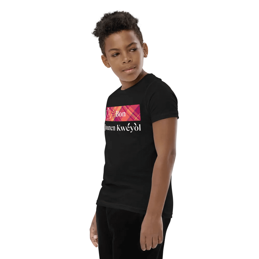 Bon Jounen Kwéyòl Madras Youth T-Shirt product image (10)