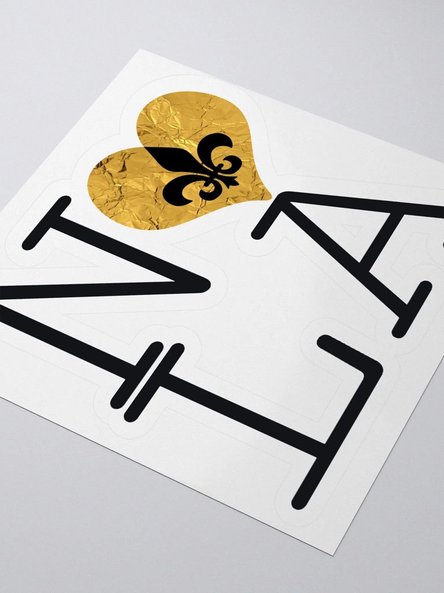 I LOVE NOLA **BIGSHOT STICKER** (GOLD WRAP HEART) product image (3)