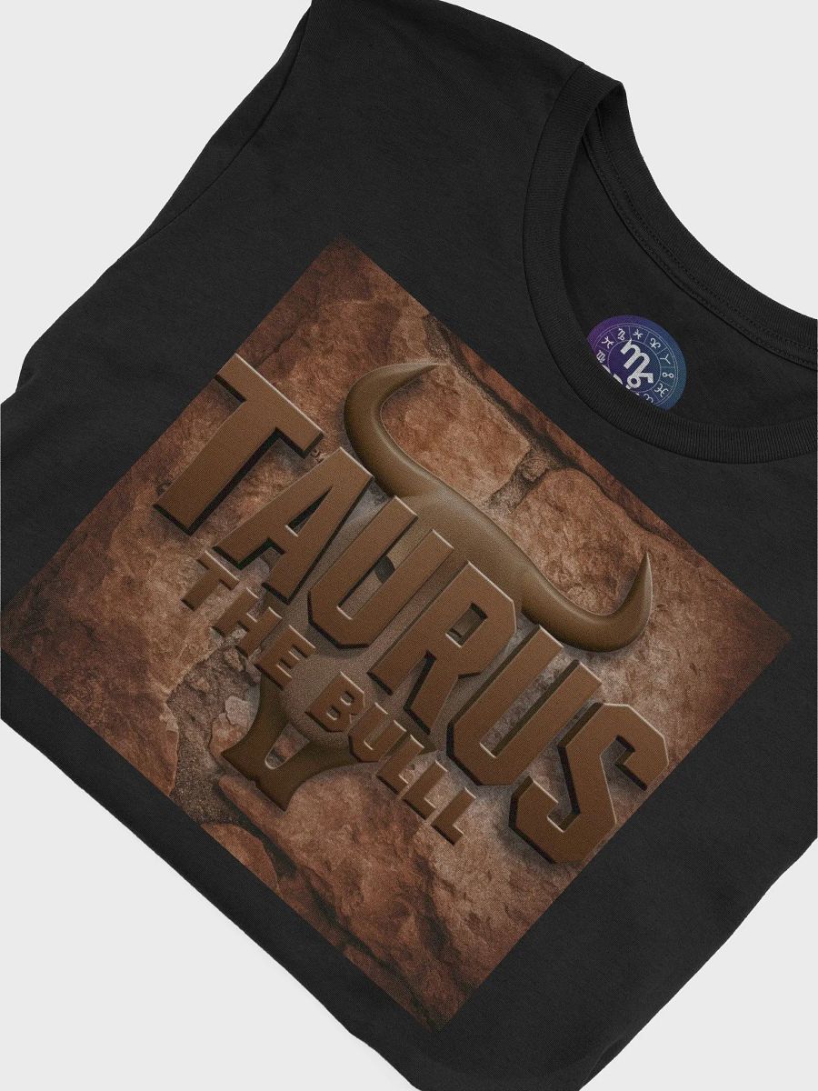 Unisex Taurus Zodiac T-Shirt - Rustic Bull Design with 'TAURUS THE BULL' Text product image (7)