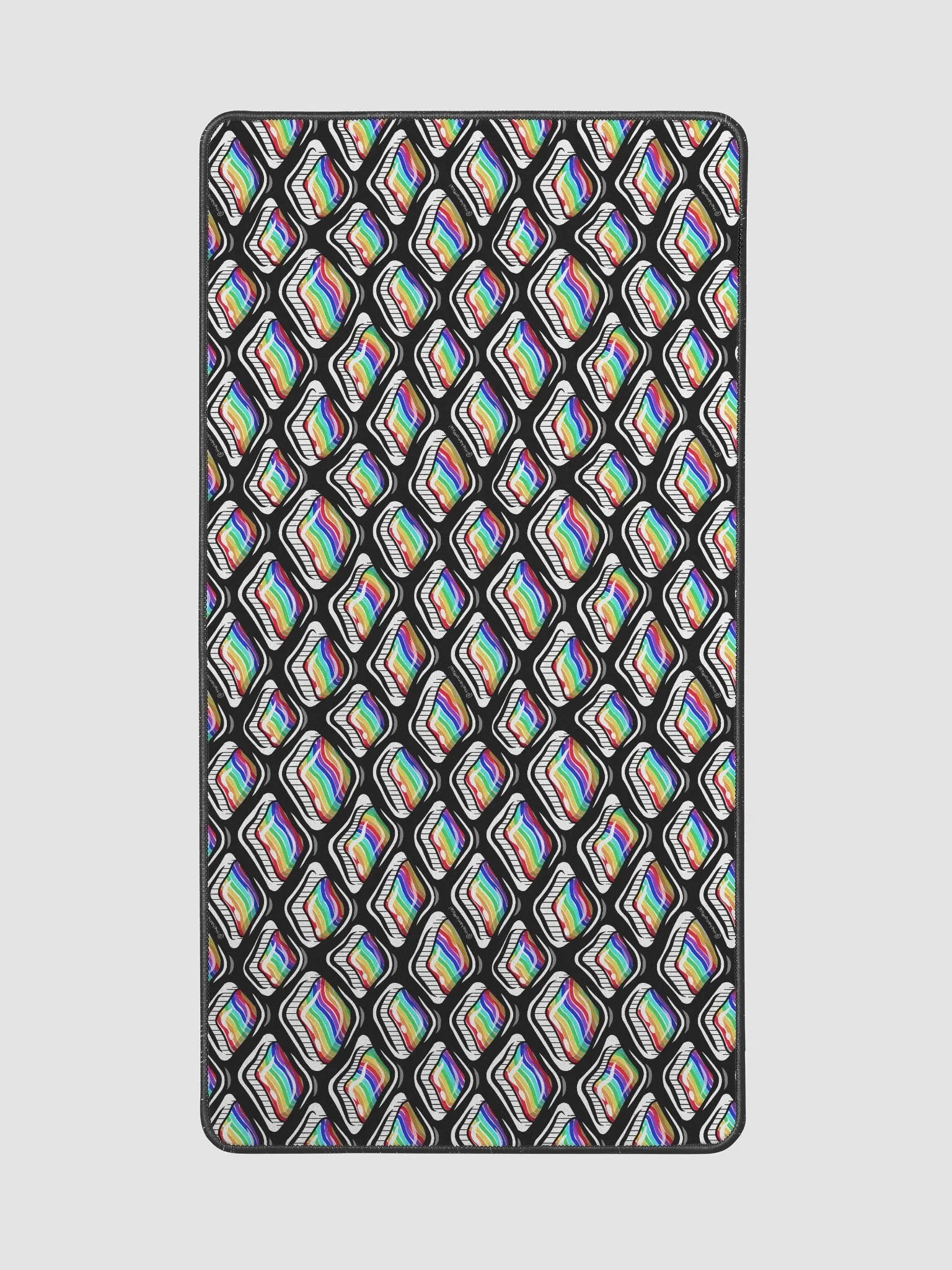 Rainbow Squares Pattern Desk Mat product image (3)