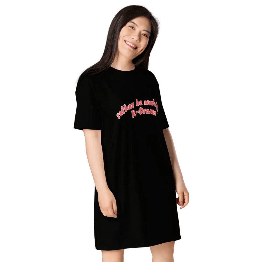 rather be watching kdrama cozy shirt dress product image (12)