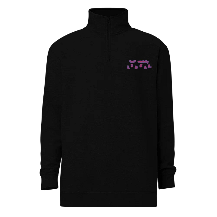 *not* mentally linear. (berry design) embroidered quarter zip product image (2)