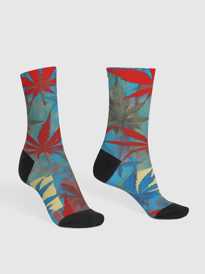 RED BLUE WATER COLOR LEAFS product image (1)