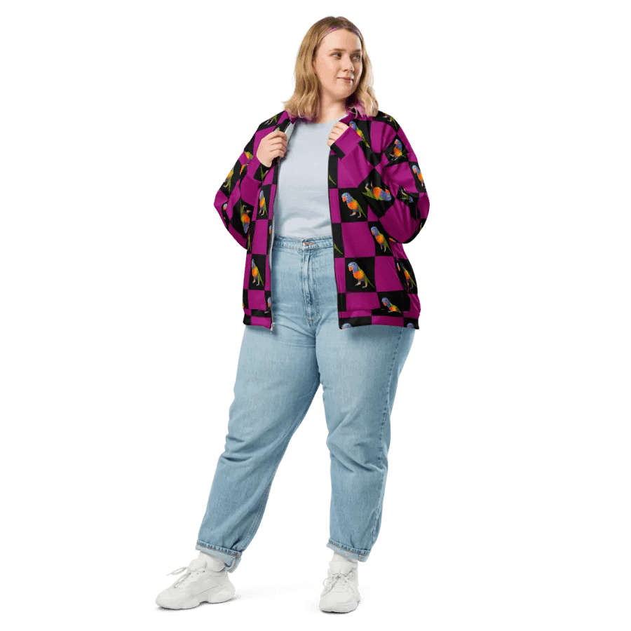 Doctor the Birb checked bomber jacket product image (10)