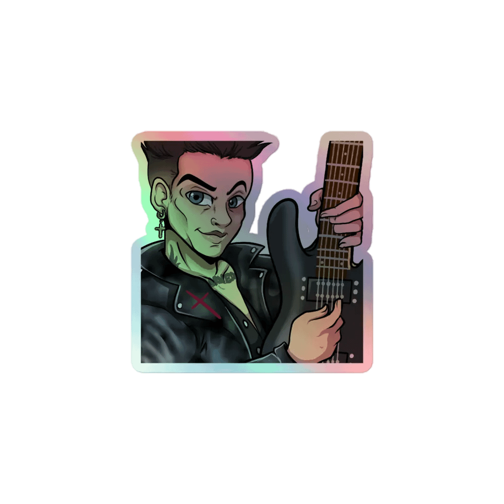 Rockin Riffs Holographic Sticker product image (1)
