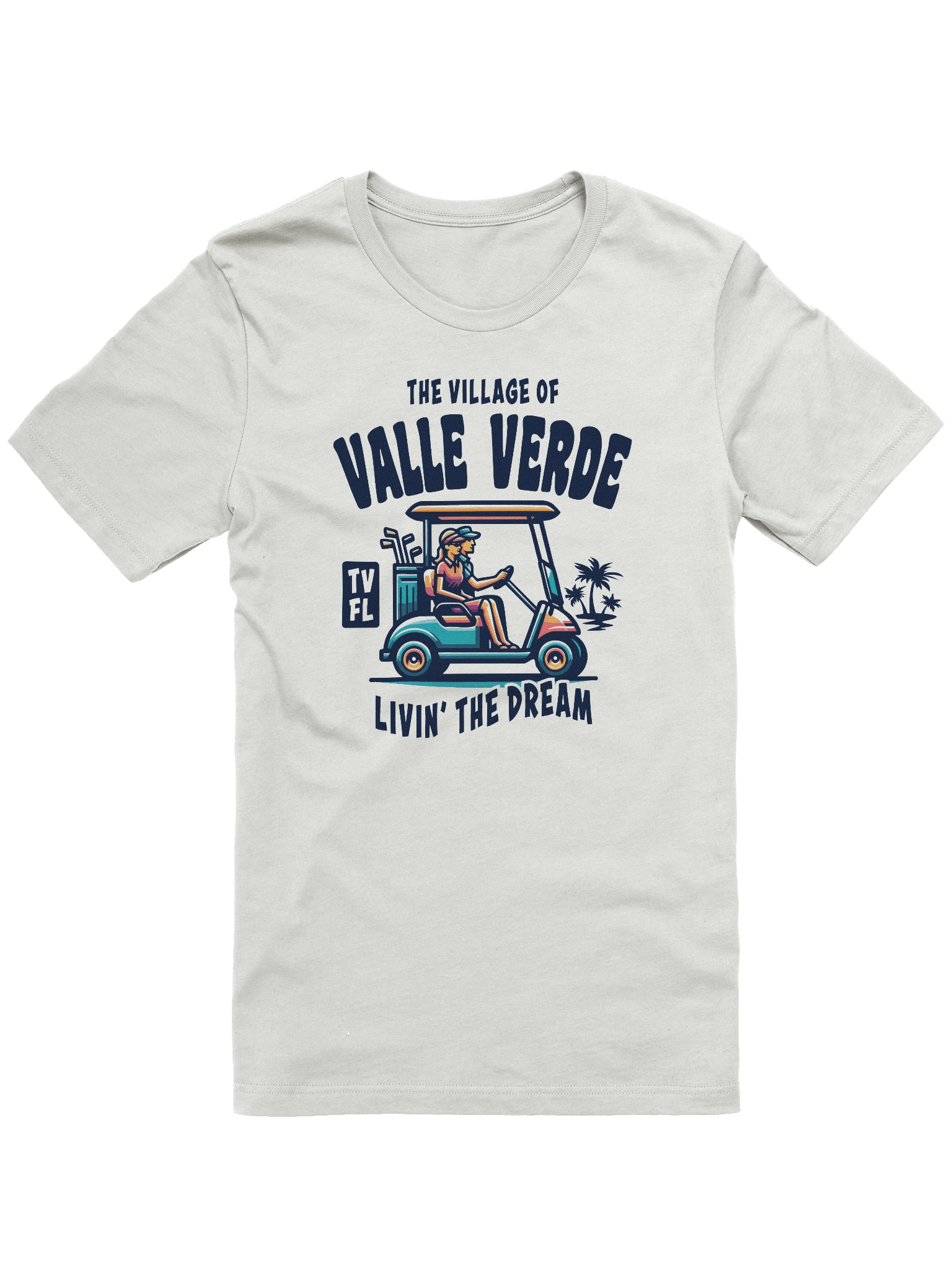 The Village of Valle Verde TV FL Golf Cart Design T-Shirt product image (3)