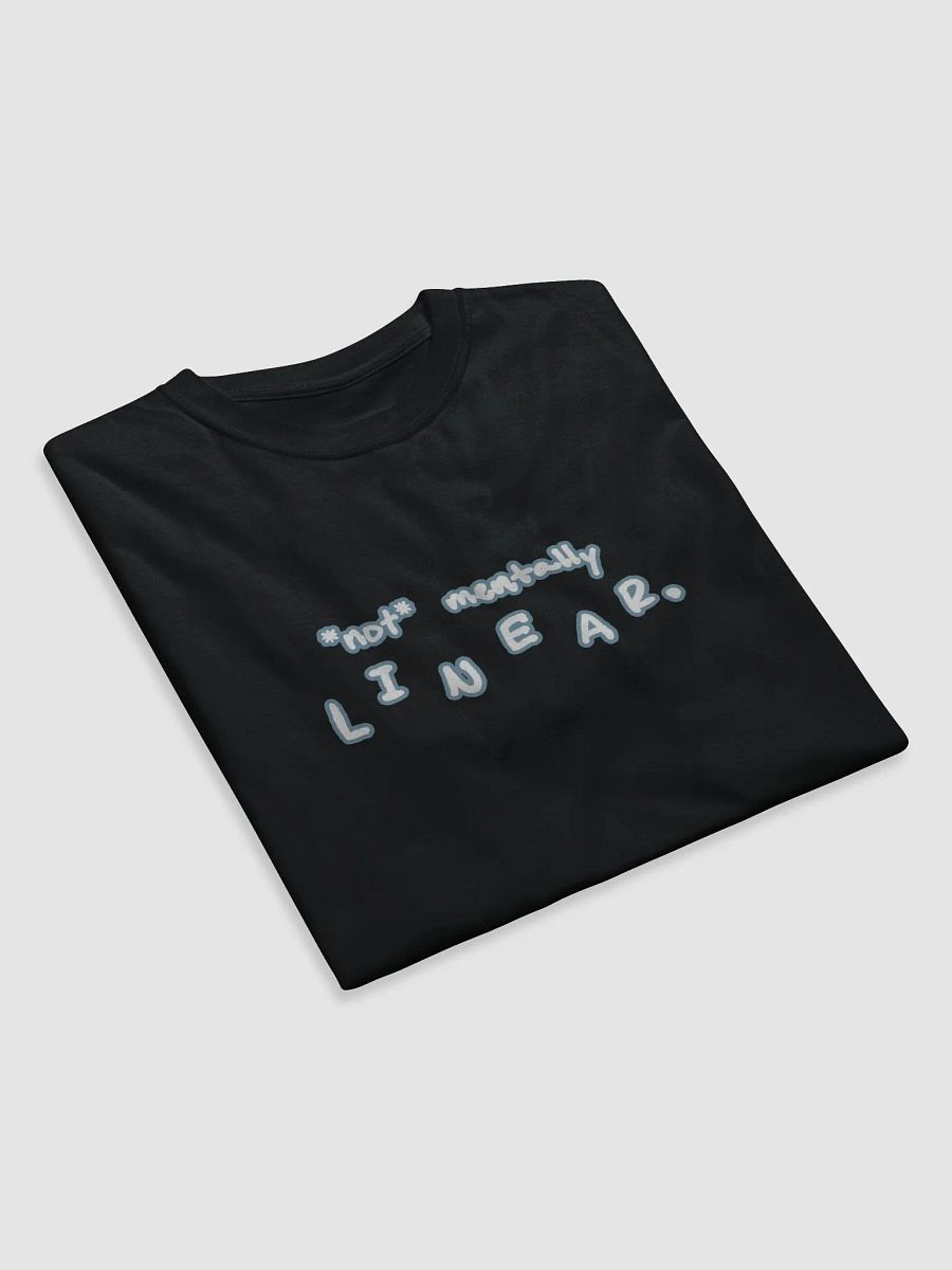 *not* mentally linear (lined design, #709AAF) unisex eco tee product image (7)